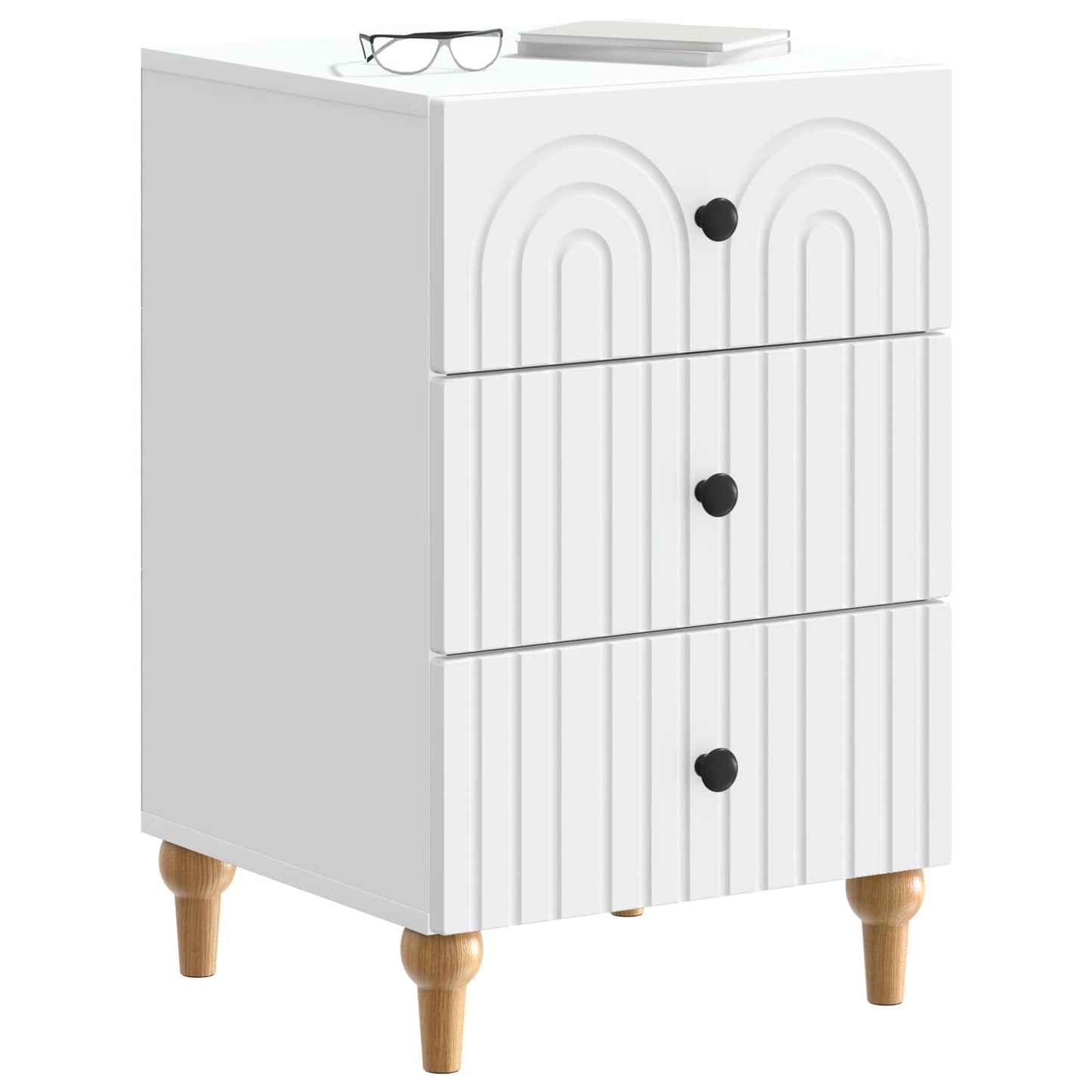 Natskab med skuffe Hvid 43x 41 x 66,5 cm Konstrueret træ