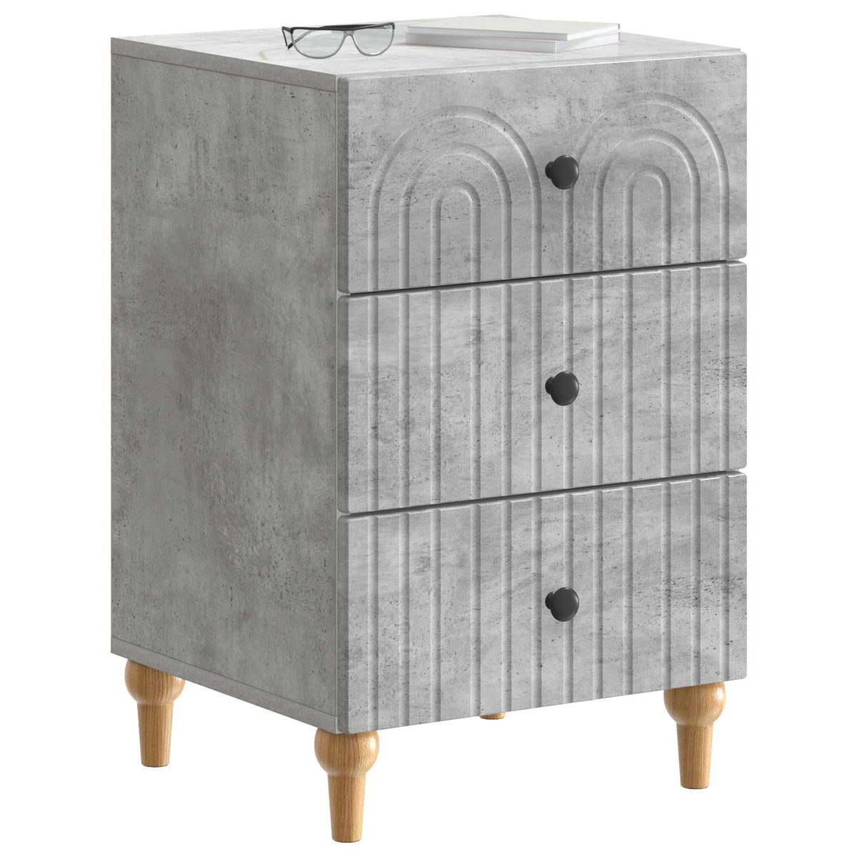 Natskab Betongrå 43x 41 x 66,5 cm Konstrueret træ
