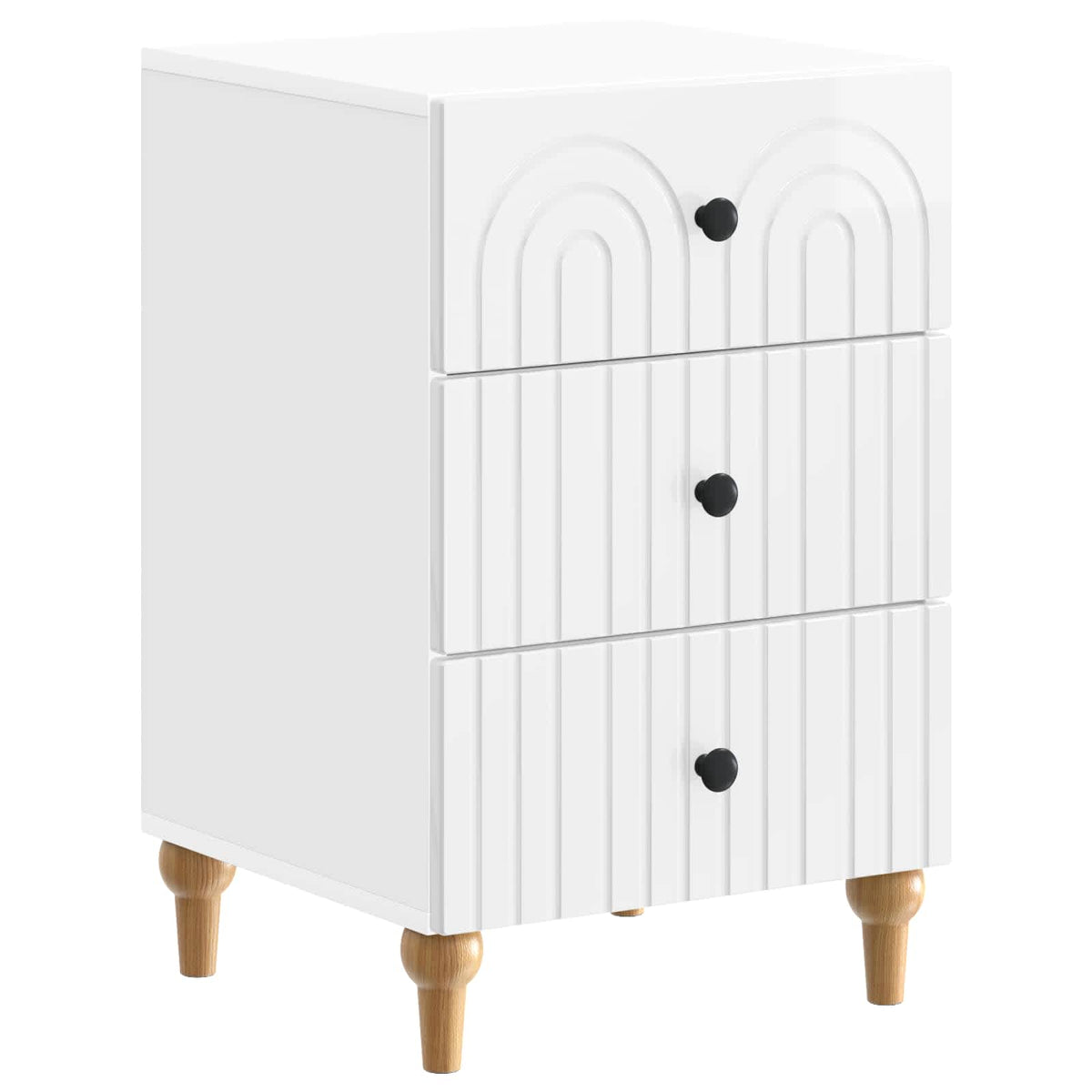 Natskab Hvid højglans 43x 41 x 66,5 cm Konstrueret træ