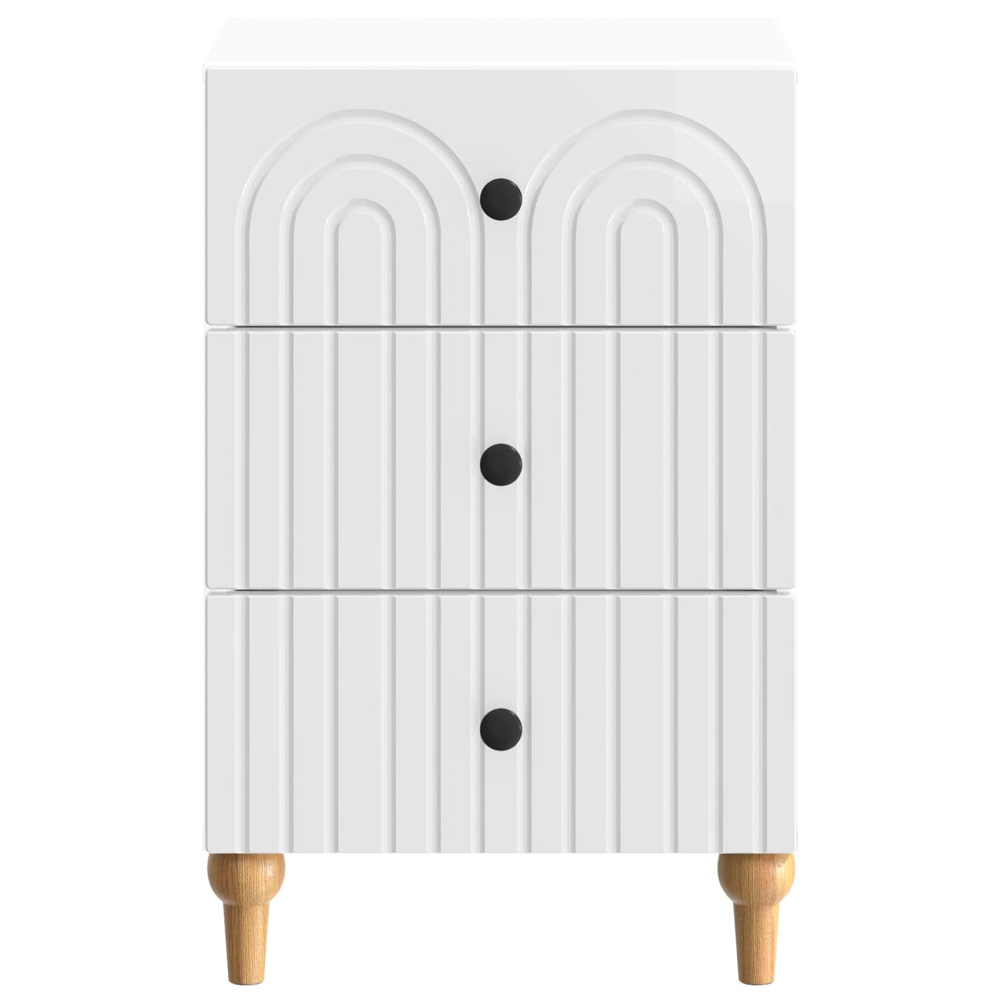 Natskab Hvid højglans 43x 41 x 66,5 cm Konstrueret træ