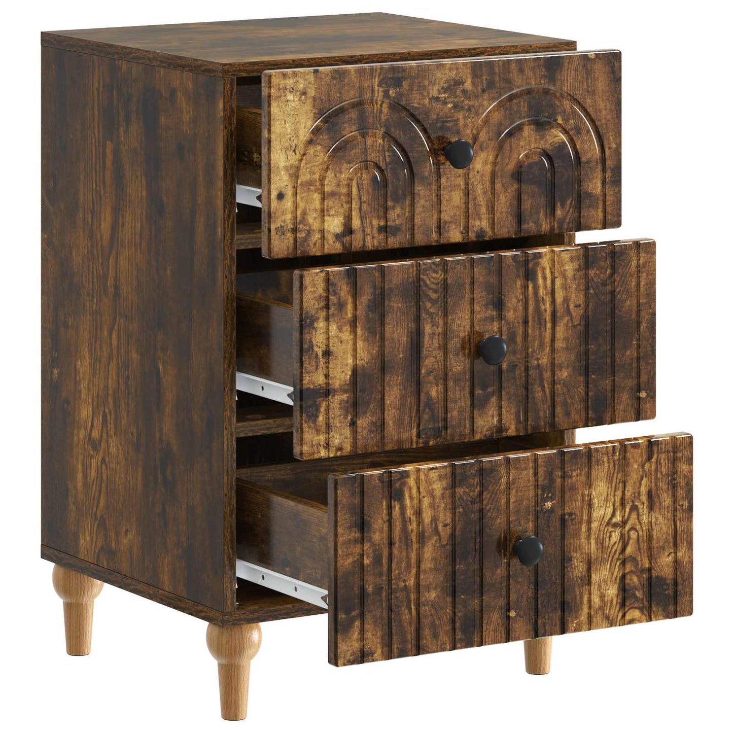 Natskab Røget eg 43x 41 x 66,5 cm Konstrueret træ