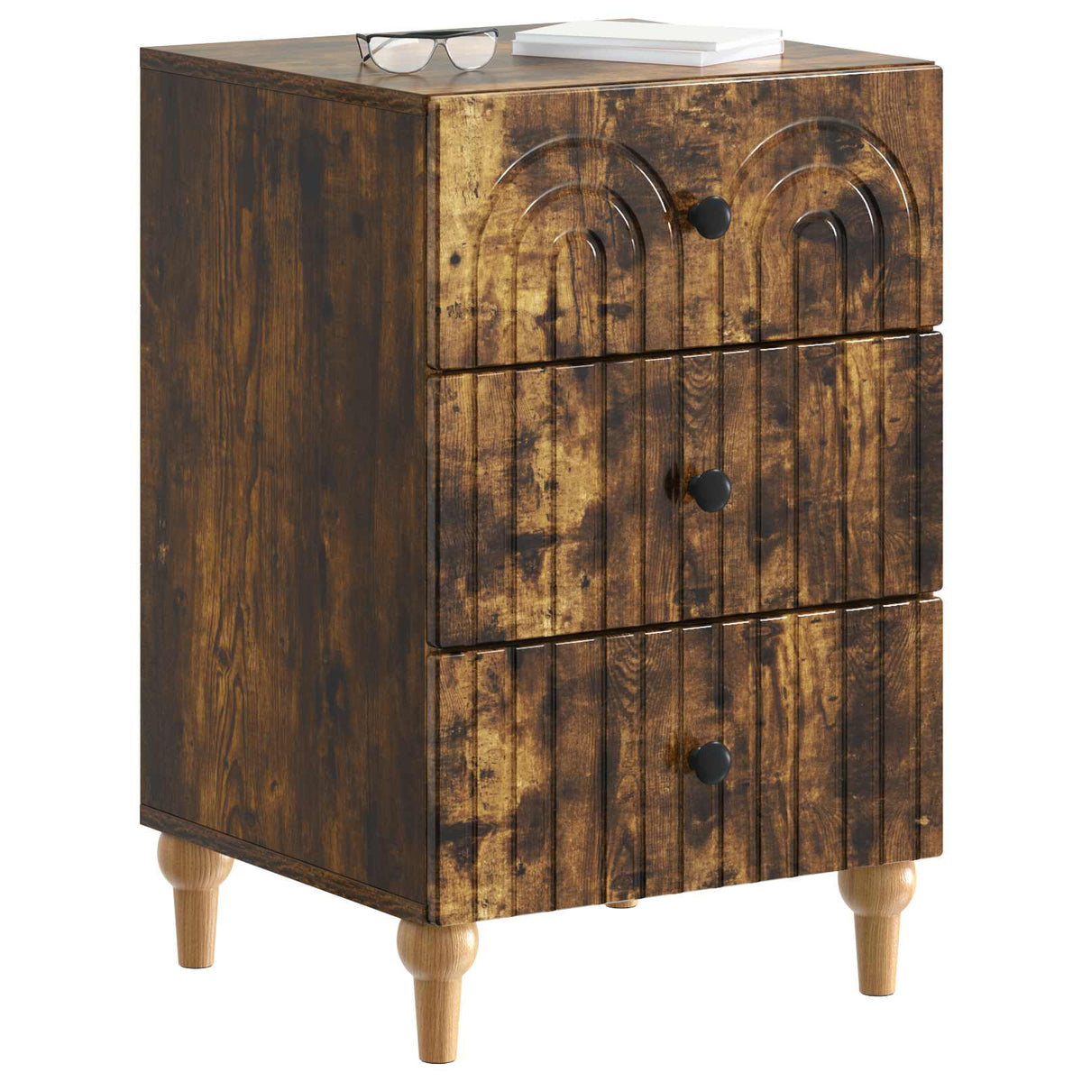 Natskab Røget eg 43x 41 x 66,5 cm Konstrueret træ
