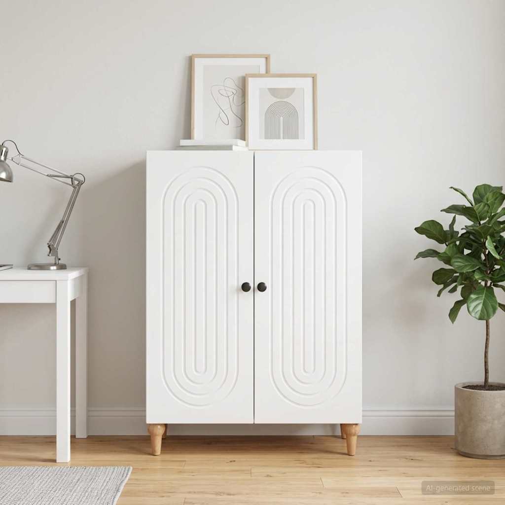 Sideboard Hvid 66 x 34,5 x 90 cm Konstrueret træ