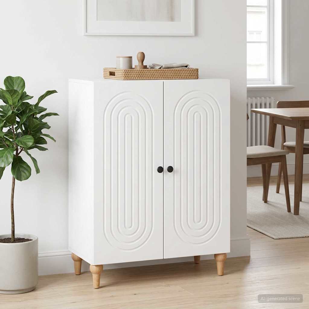 Sideboard Hvid 66 x 34,5 x 90 cm Konstrueret træ