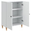 Sideboard Hvid 66 x 34,5 x 90 cm Konstrueret træ
