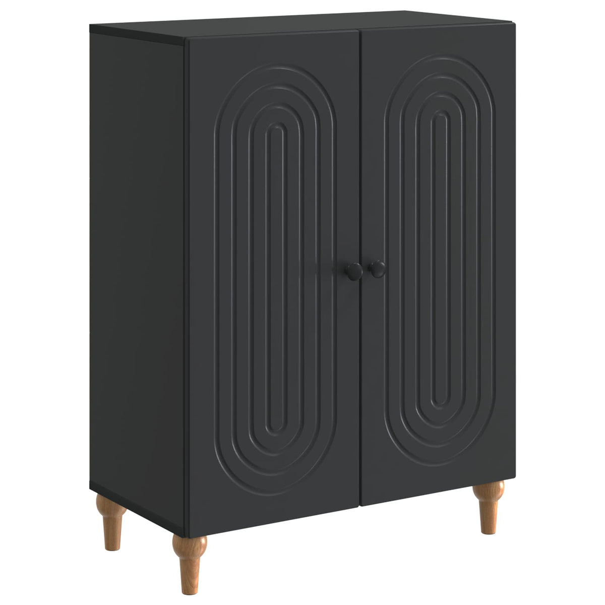 Sideboard Sort 66 x 34,5 x 90 cm Konstrueret træ