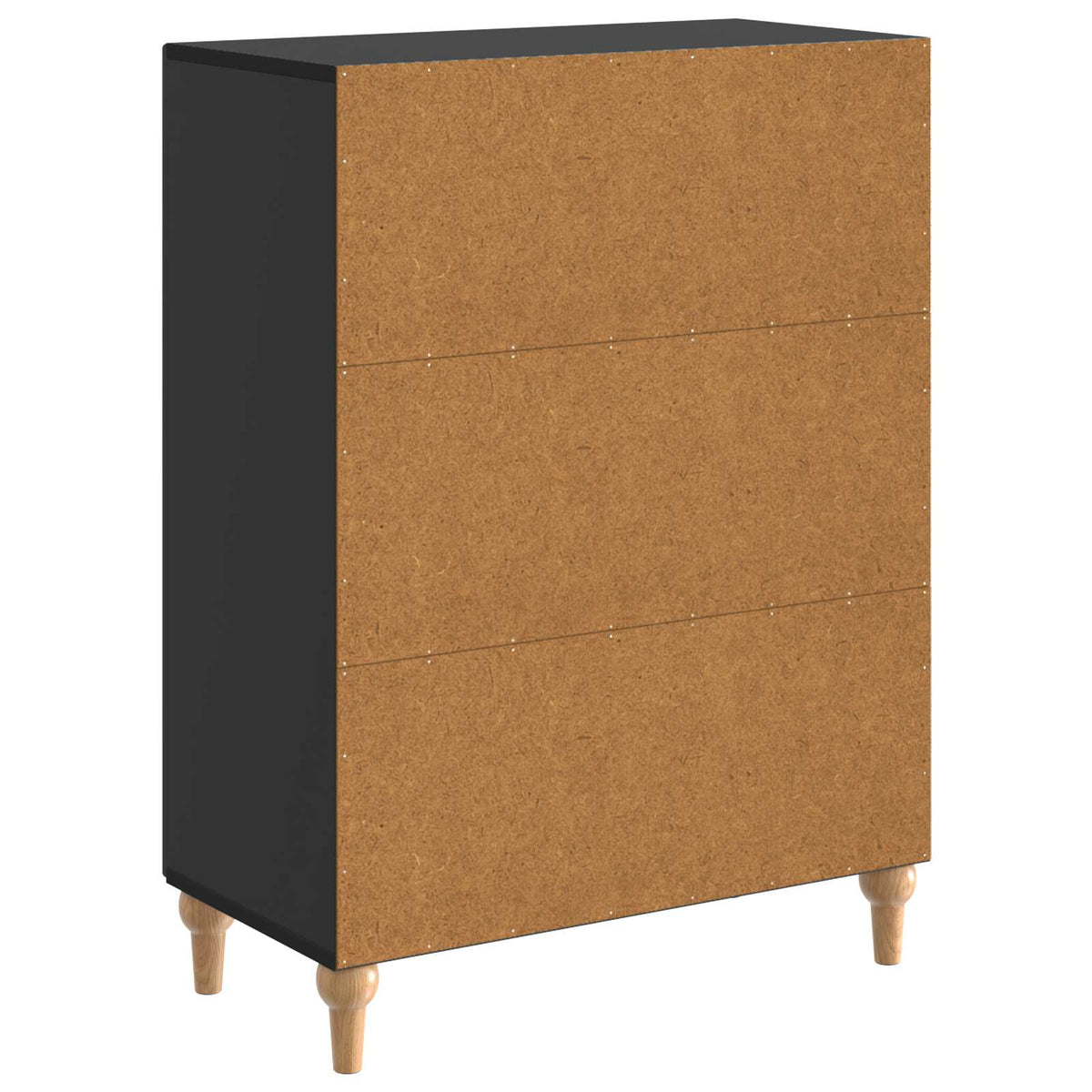 Sideboard Sort 66 x 34,5 x 90 cm Konstrueret træ