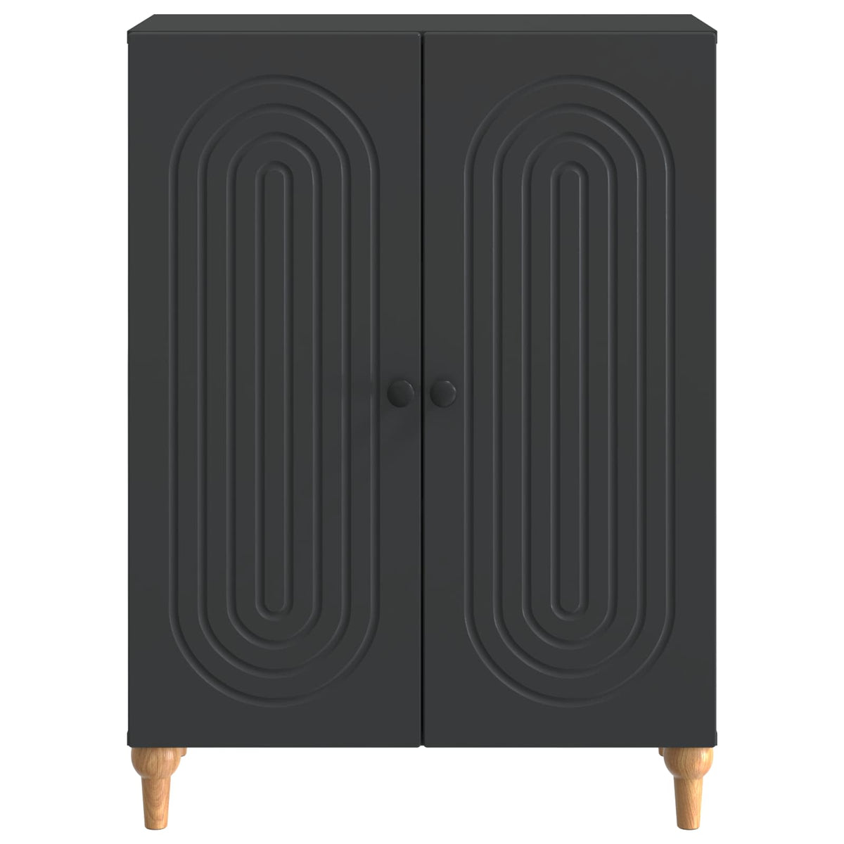Sideboard Sort 66 x 34,5 x 90 cm Konstrueret træ