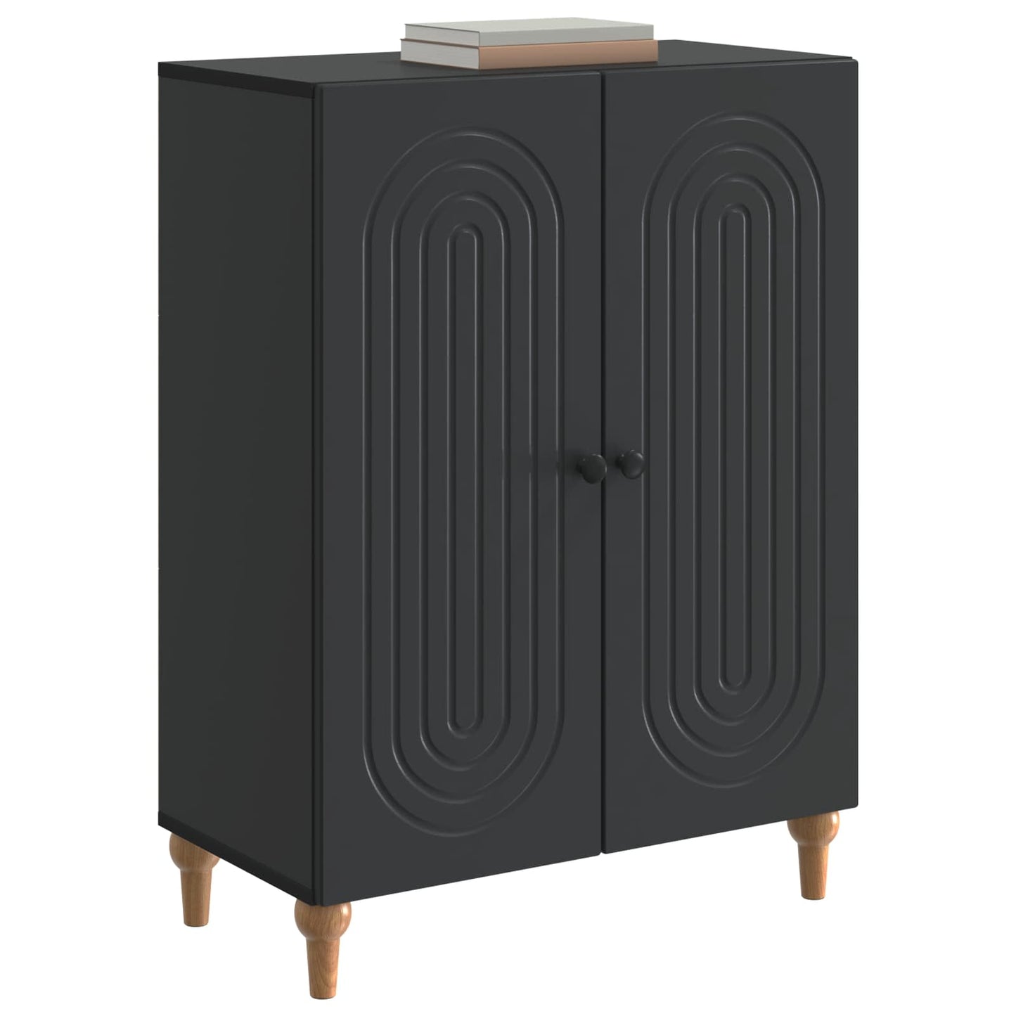 Sideboard Sort 66 x 34,5 x 90 cm Konstrueret træ