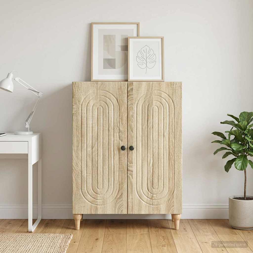 Sideboard Sonoma-eg 66 x 34,5 x 90 cm Konstrueret træ