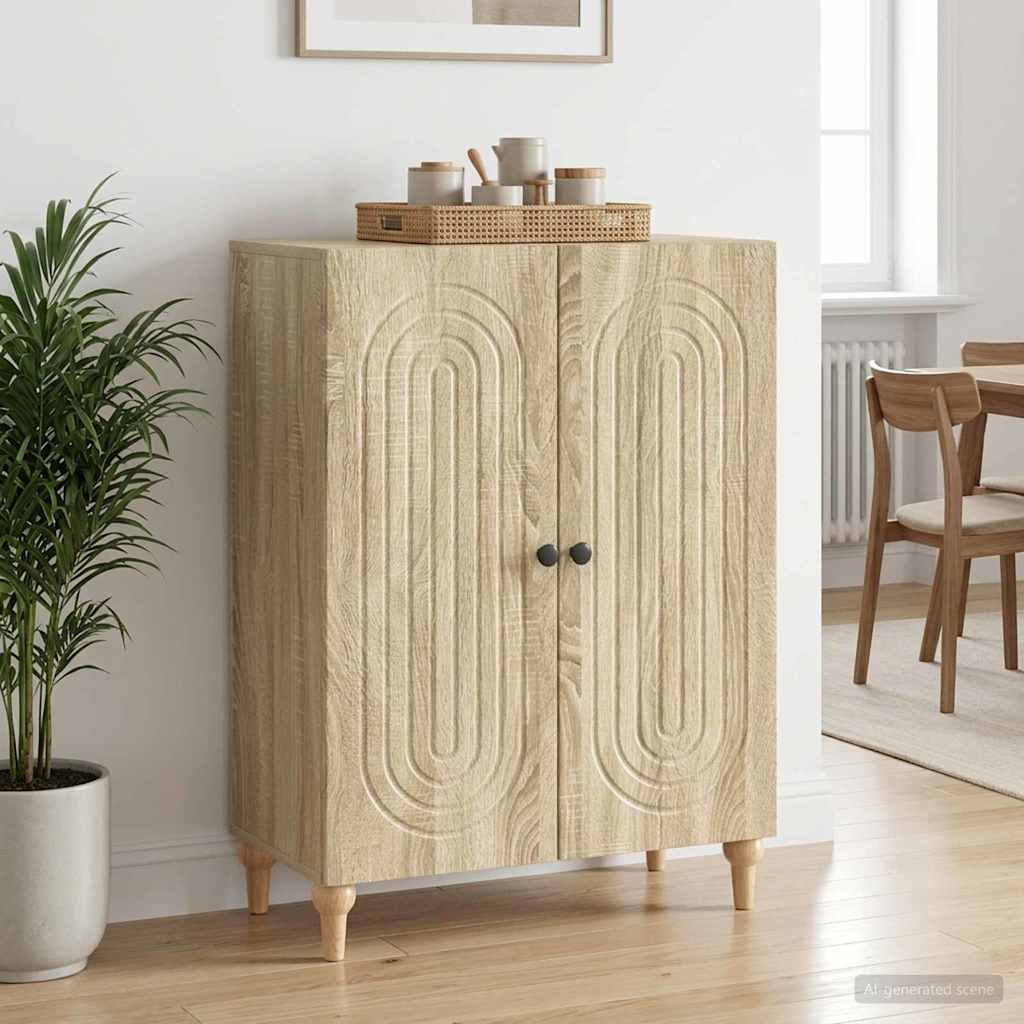 Sideboard Sonoma-eg 66 x 34,5 x 90 cm Konstrueret træ