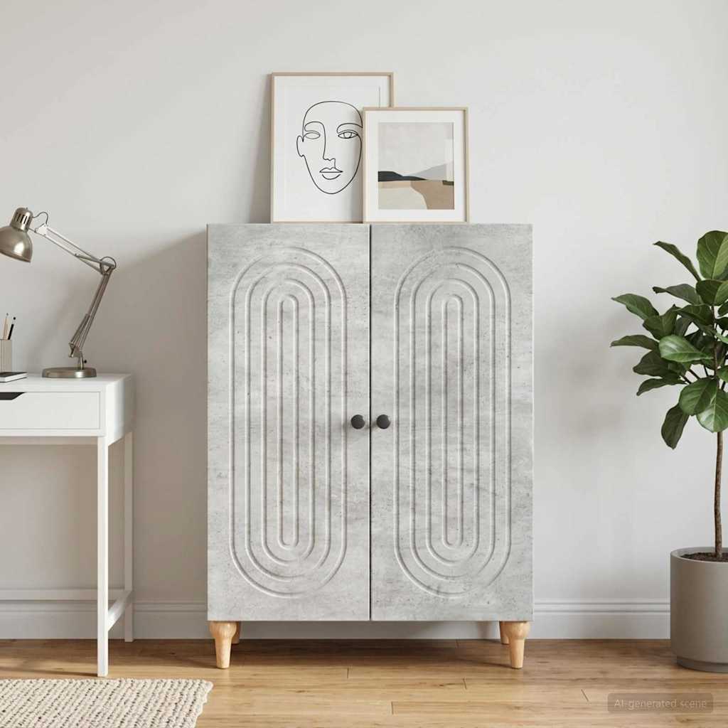 Sideboard Betongrå 66 x 34,5 x 90 cm Konstrueret træ