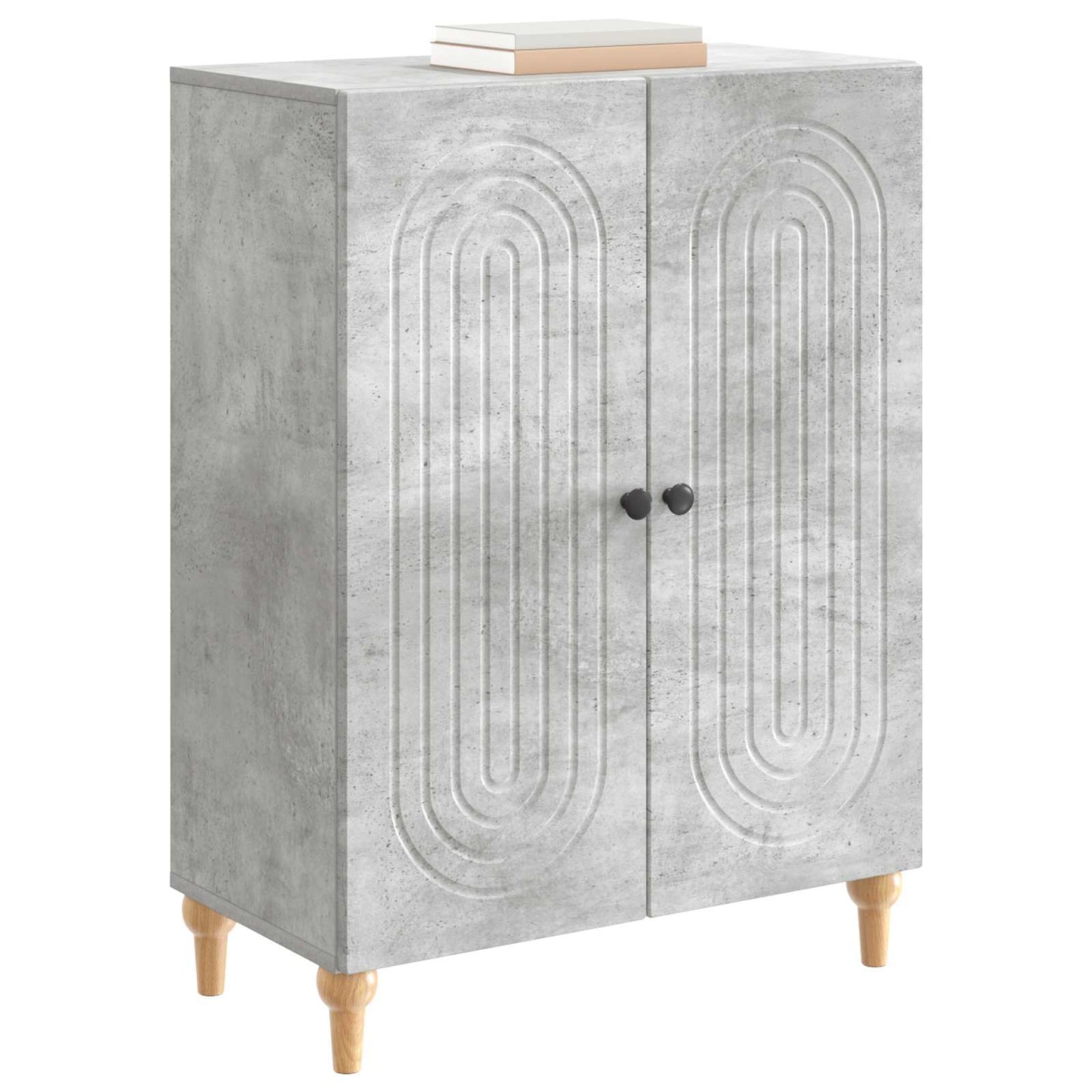 Sideboard Betongrå 66 x 34,5 x 90 cm Konstrueret træ