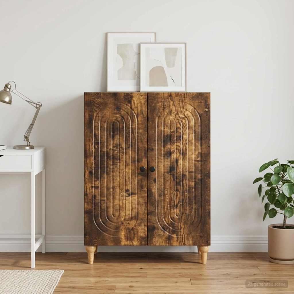 Sideboard Røget eg 66 x 34,5 x 90 cm Konstrueret træ