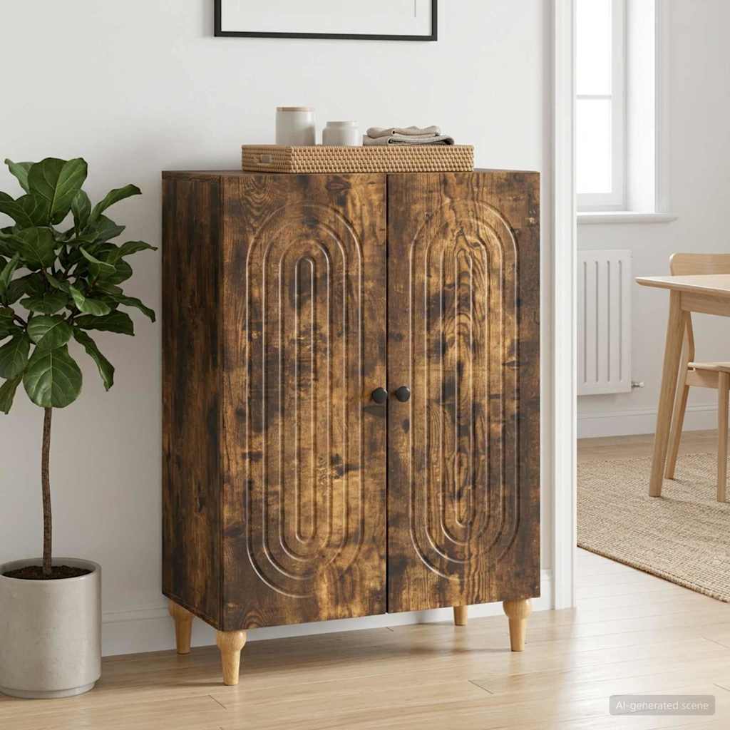 Sideboard Røget eg 66 x 34,5 x 90 cm Konstrueret træ
