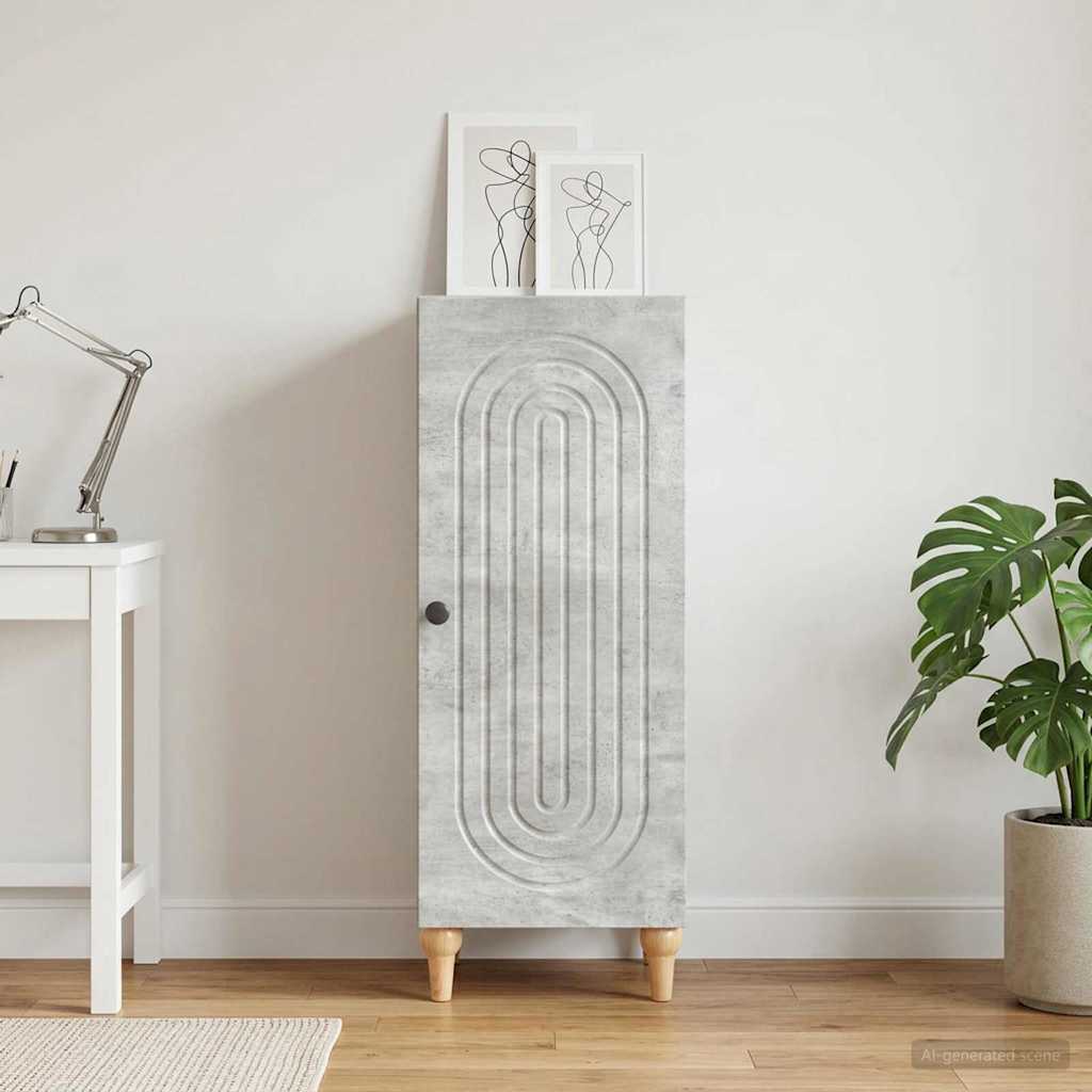 Sideboard Betongrå 33 x 34,5 x 90 cm Konstrueret træ