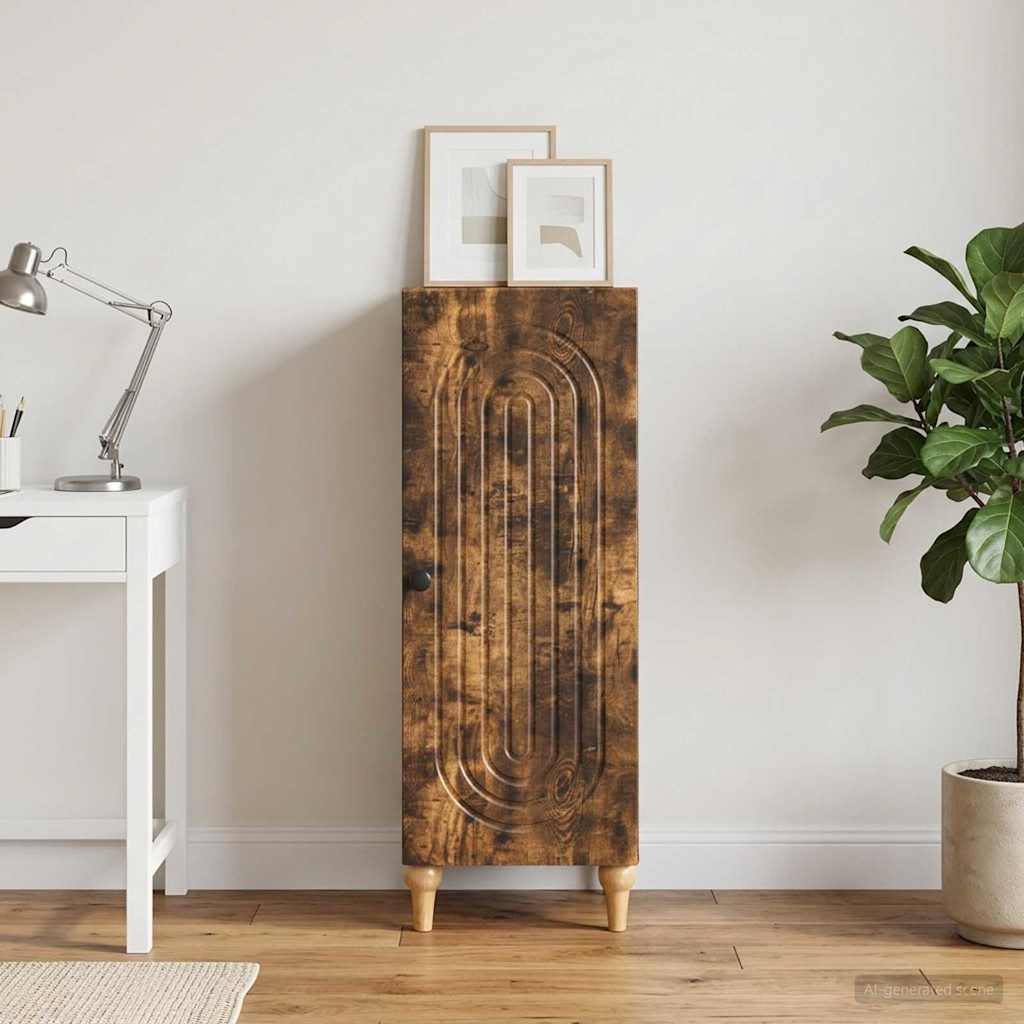 Sideboard Røget eg 33 x 34,5 x 90 cm Konstrueret træ