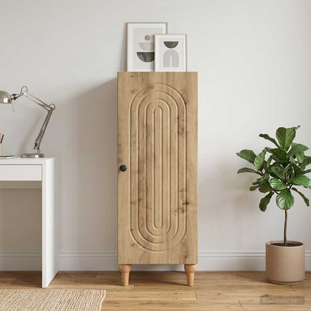 Sideboard Artisan-eg 33 x 34,5 x 90 cm Konstrueret træ