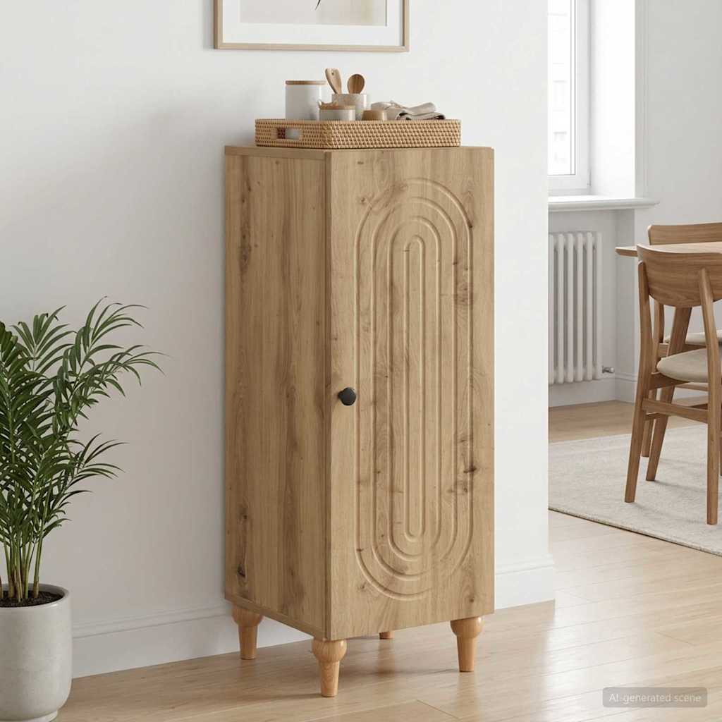 Sideboard Artisan-eg 33 x 34,5 x 90 cm Konstrueret træ