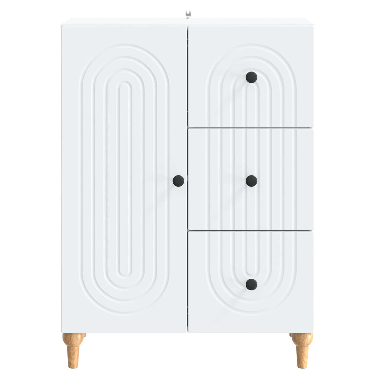 Sideboard Hvid 66 x 34,5 x 90 cm Konstrueret træ