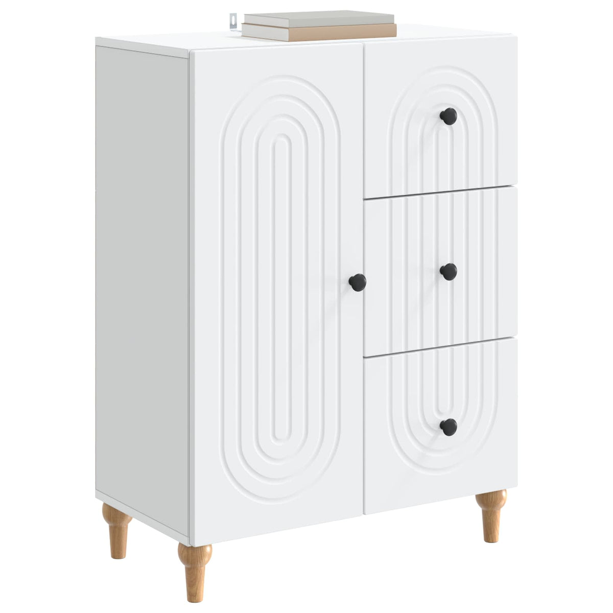 Sideboard Hvid 66 x 34,5 x 90 cm Konstrueret træ
