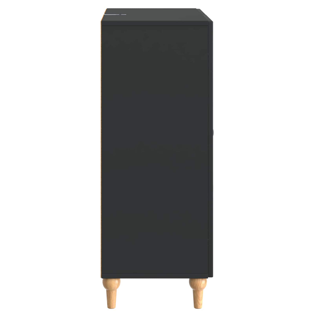 Sideboard med skuffe Sort 66 x 34,5 x 90 cm Konstrueret træ