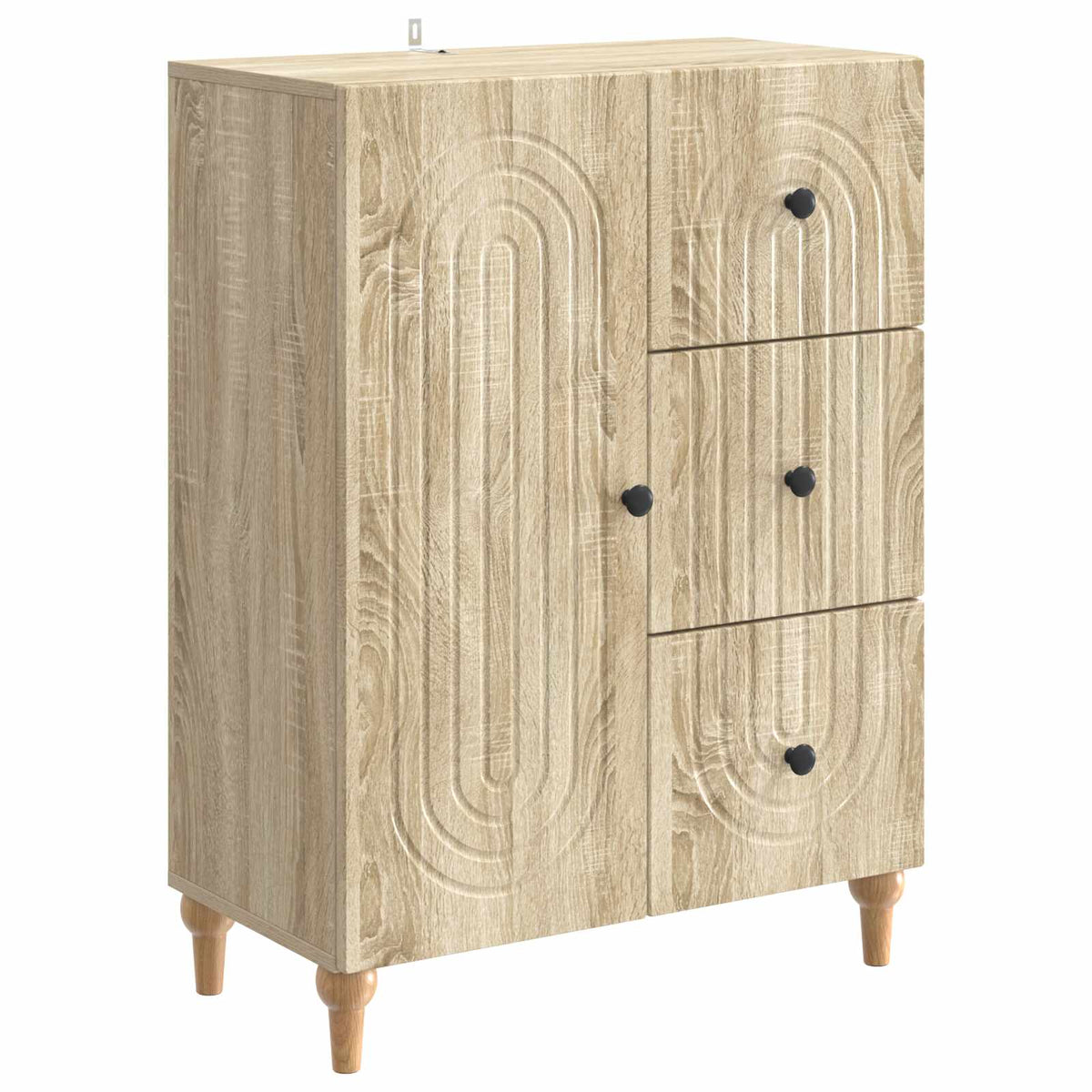 Sideboard Sonoma-eg 66 x 34,5 x 90 cm Konstrueret træ