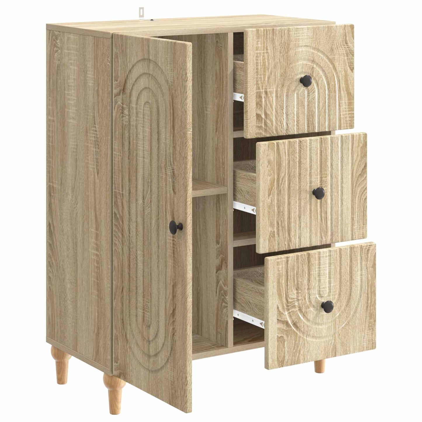 Sideboard Sonoma-eg 66 x 34,5 x 90 cm Konstrueret træ