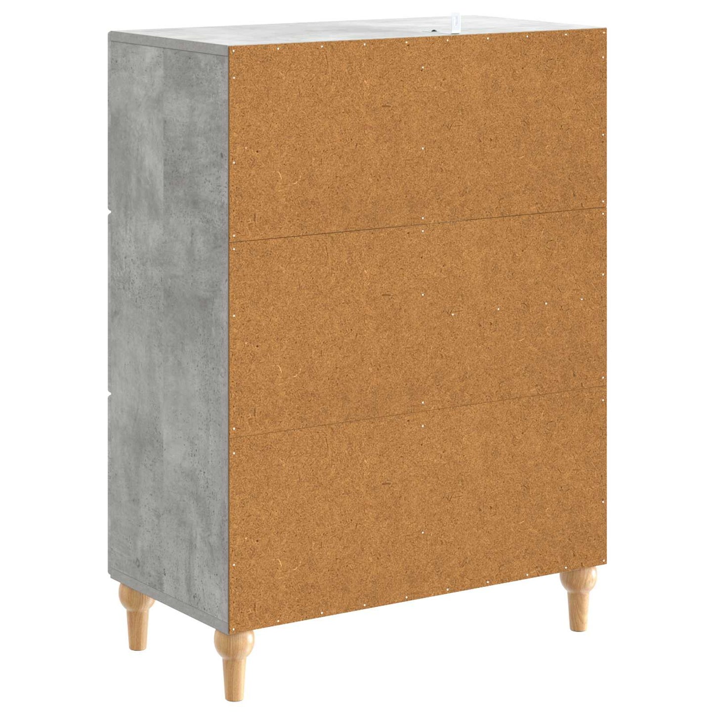 Sideboard med skuffe Betongrå 66 x 34,5 x 90 cm Konstrueret træ