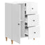 Sideboard Hvid højglans 66 x 34,5 x 90 cm Konstrueret træ