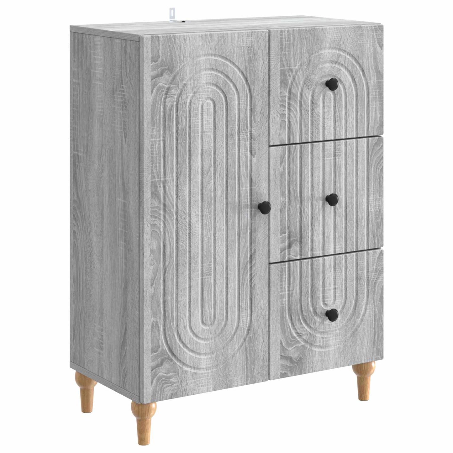 Sideboard Grå sonoma-eg 66 x 34,5 x 90 cm Konstrueret træ