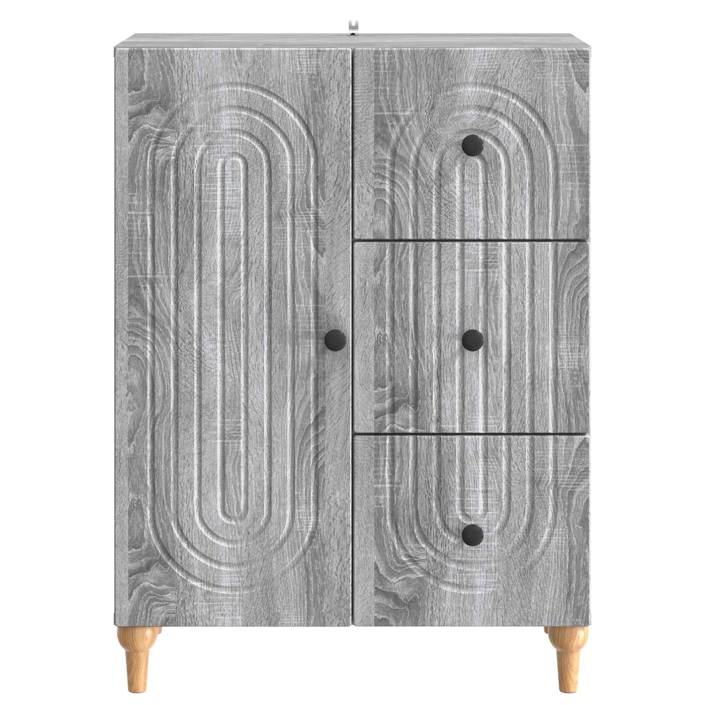 Sideboard Grå sonoma-eg 66 x 34,5 x 90 cm Konstrueret træ