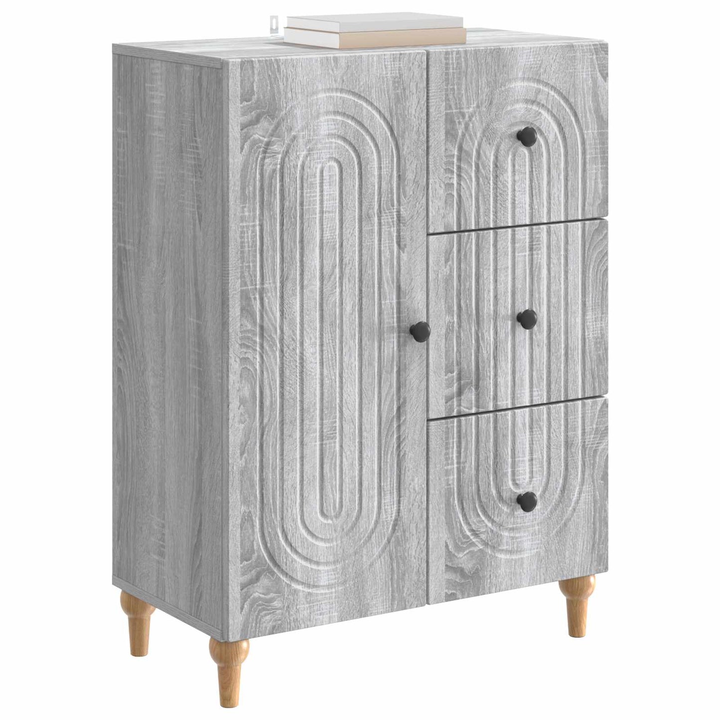 Sideboard Grå sonoma-eg 66 x 34,5 x 90 cm Konstrueret træ