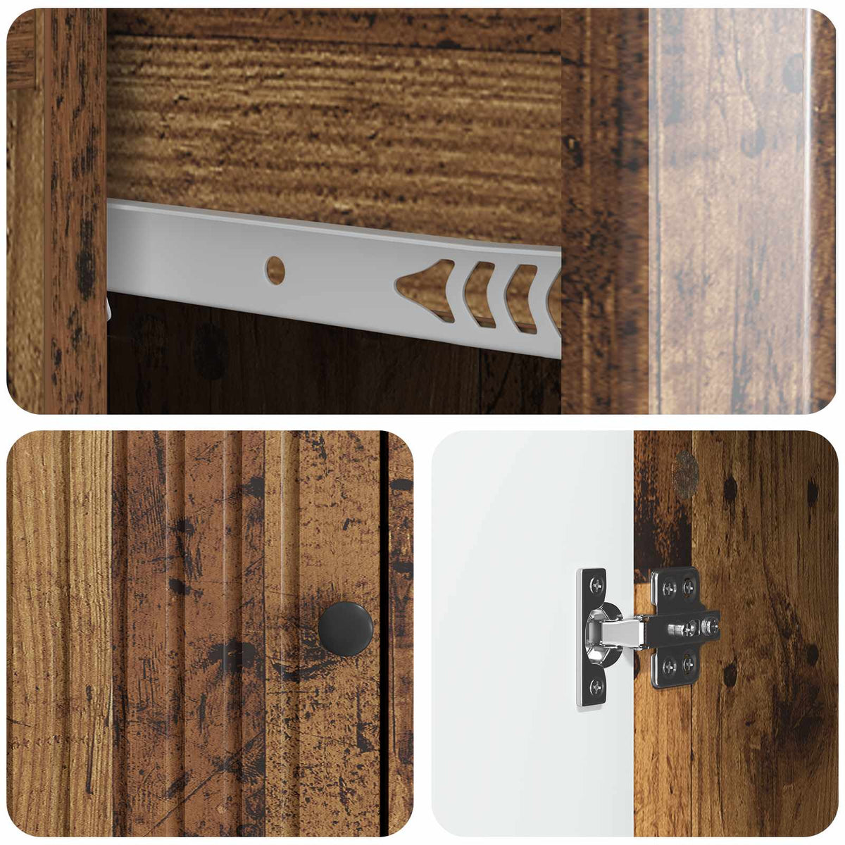 Sideboard Gammelt træ 66 x 34,5 x 90 cm Konstrueret træ