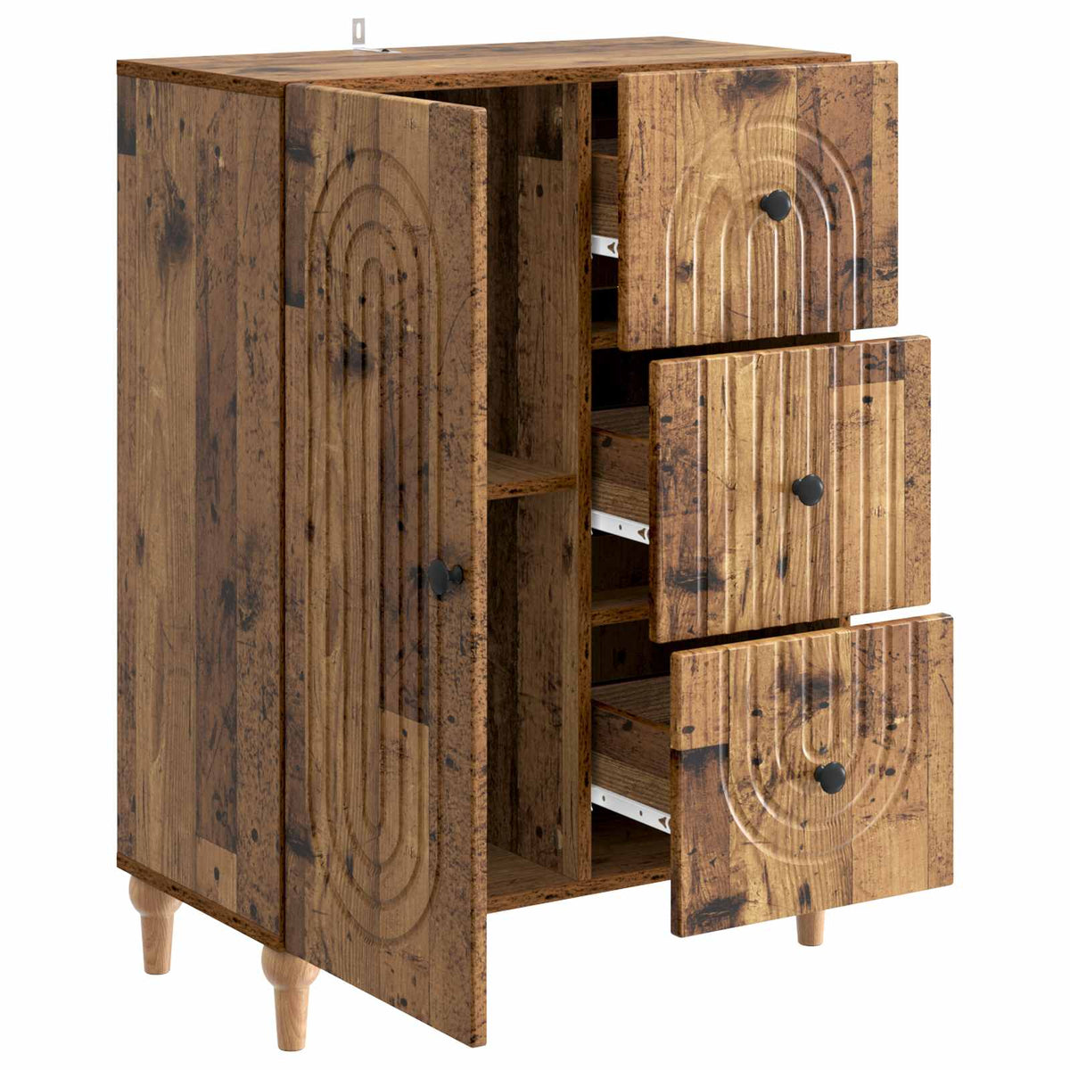 Sideboard Gammelt træ 66 x 34,5 x 90 cm Konstrueret træ