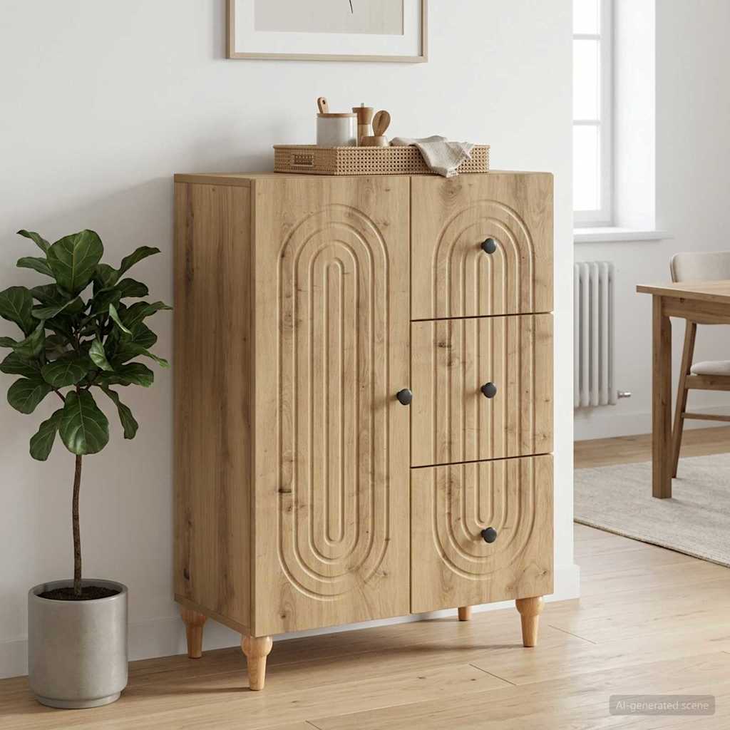Sideboard Artisan-eg 66 x 34,5 x 90 cm Konstrueret træ