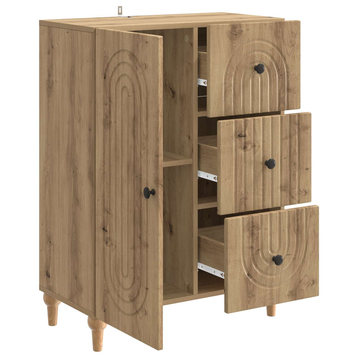 Sideboard Artisan-eg 66 x 34,5 x 90 cm Konstrueret træ