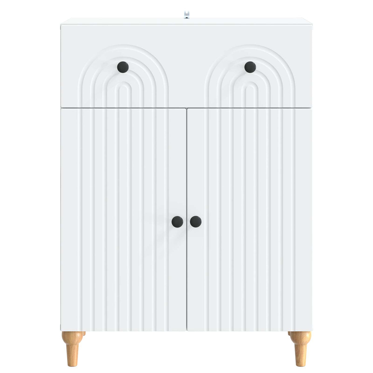 Sideboard Hvid 66 x 34,5 x 90 cm Konstrueret træ