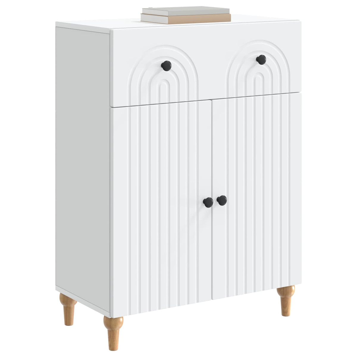Sideboard Hvid 66 x 34,5 x 90 cm Konstrueret træ