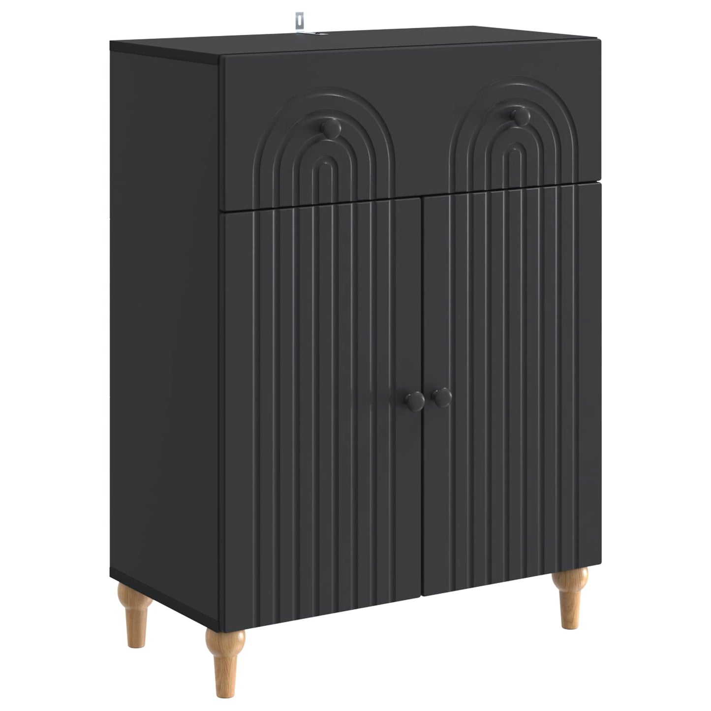 Sideboard Sort 66 x 34,5 x 90 cm Konstrueret træ