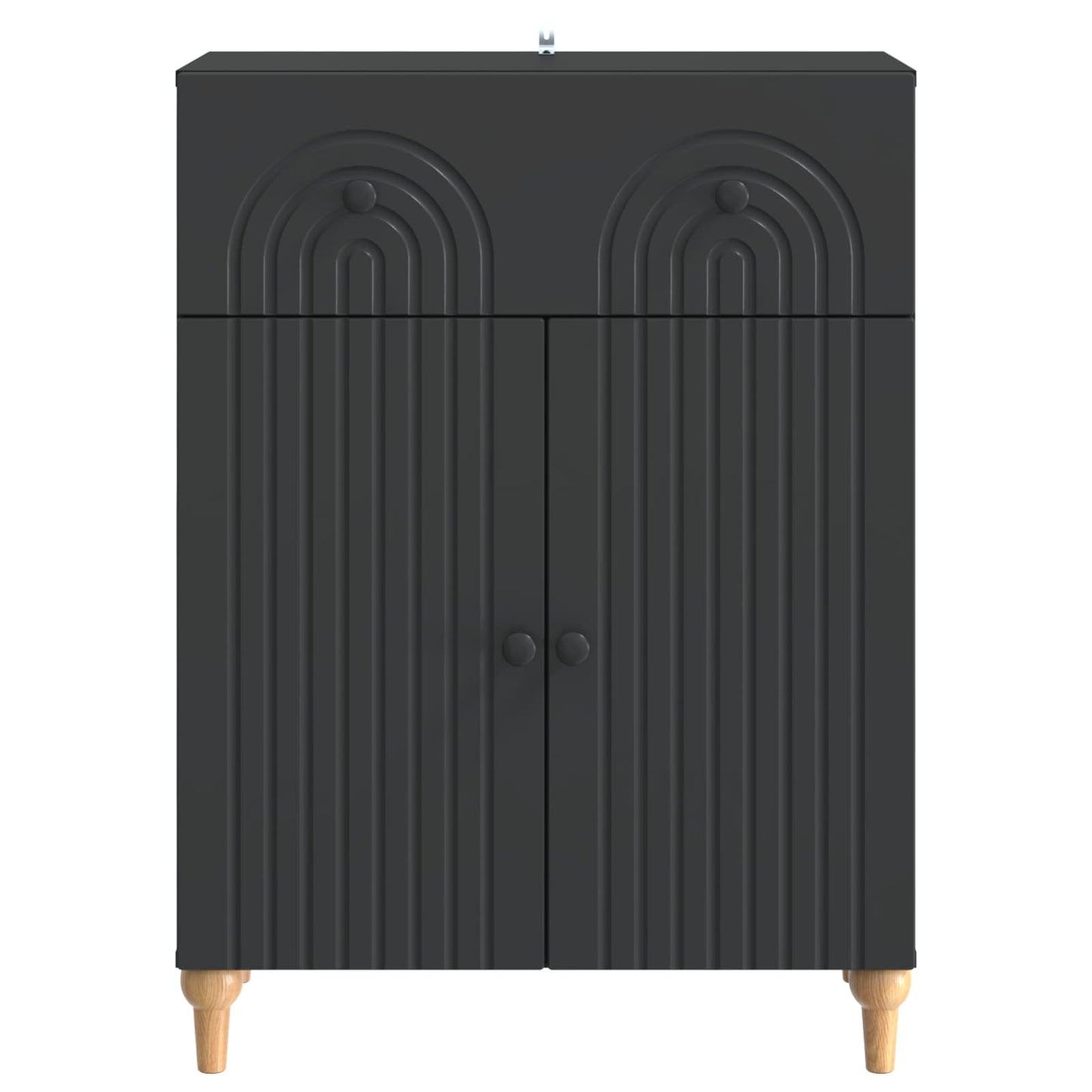 Sideboard Sort 66 x 34,5 x 90 cm Konstrueret træ