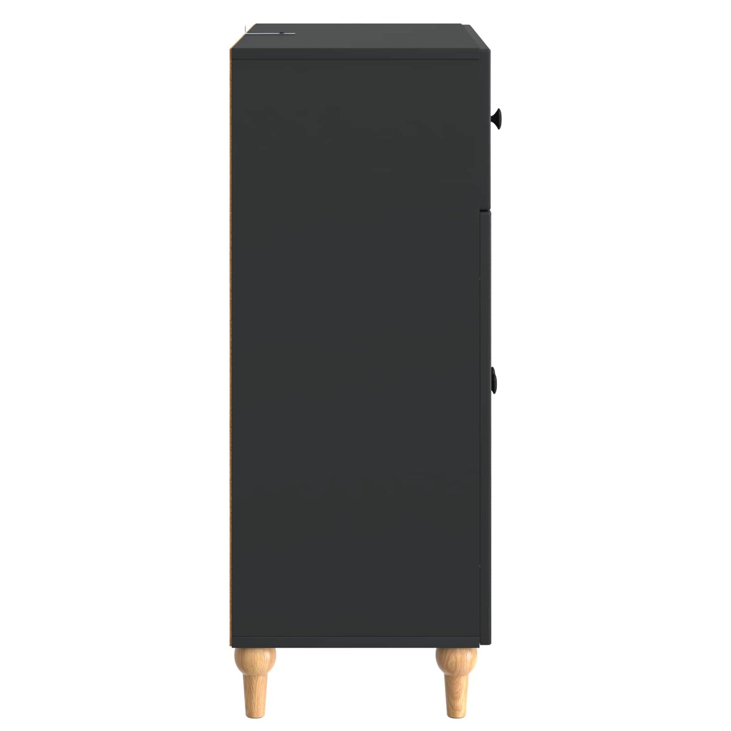 Sideboard Sort 66 x 34,5 x 90 cm Konstrueret træ