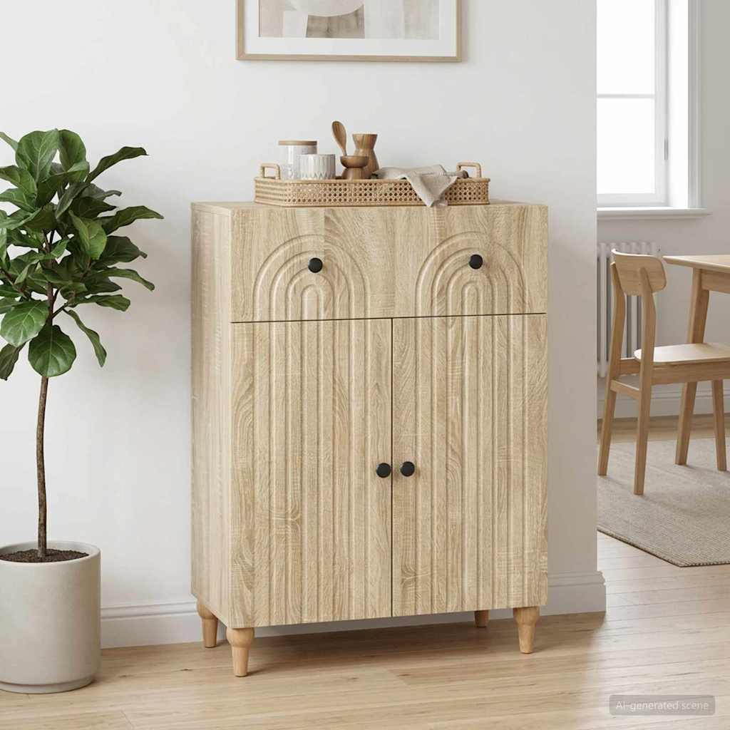 Sideboard Sonoma-eg 66 x 34,5 x 90 cm Konstrueret træ