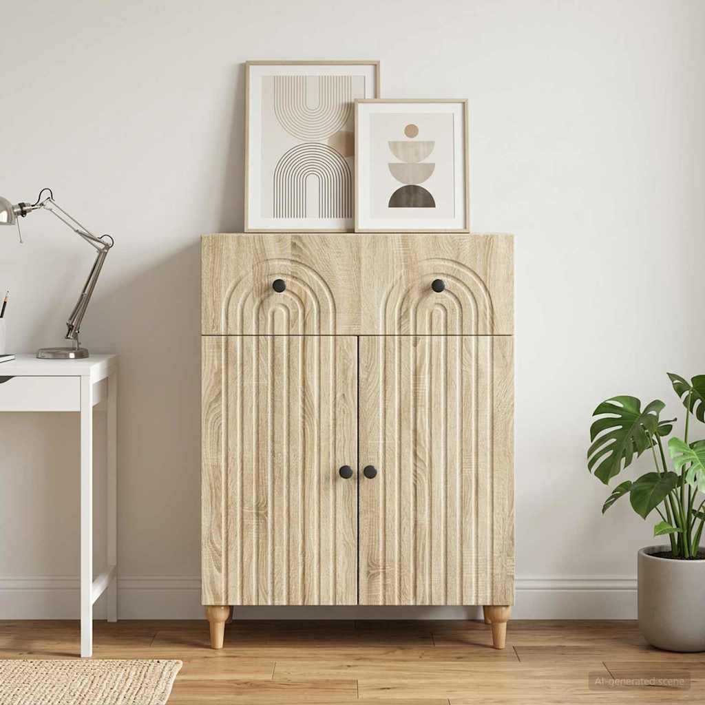 Sideboard Sonoma-eg 66 x 34,5 x 90 cm Konstrueret træ