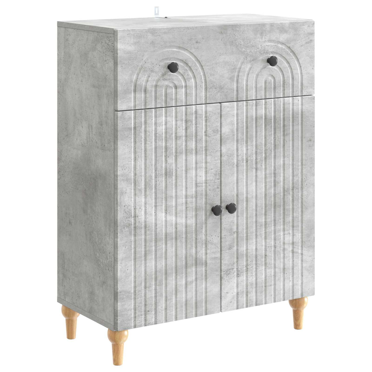Sideboard Betongrå 66 x 34,5 x 90 cm Konstrueret træ