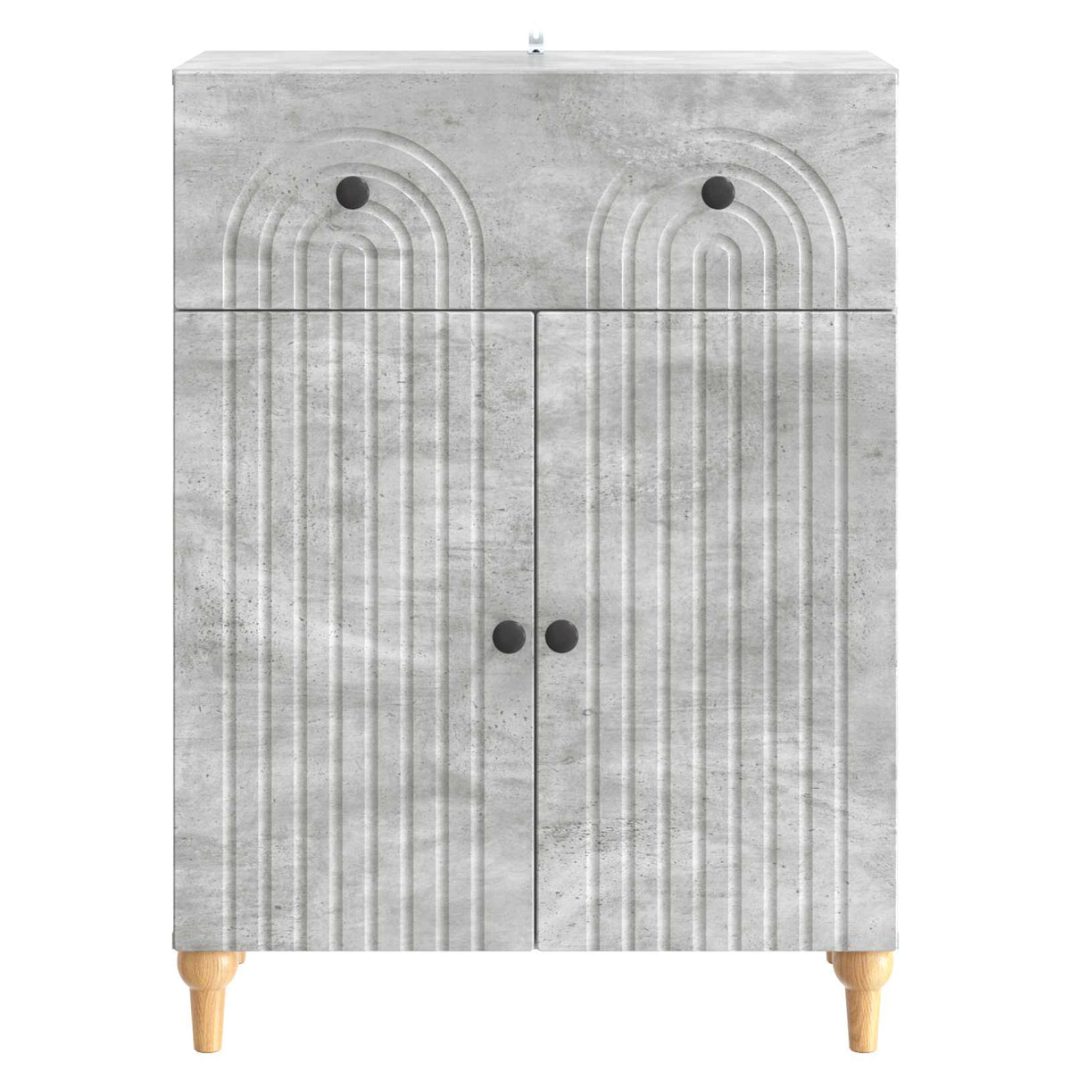 Sideboard Betongrå 66 x 34,5 x 90 cm Konstrueret træ