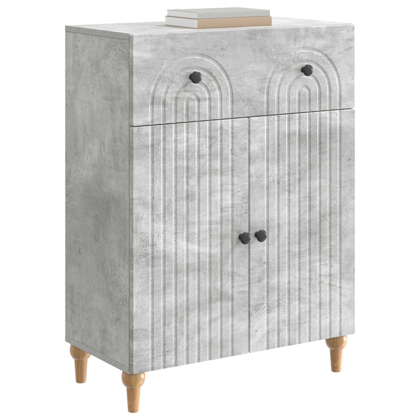 Sideboard Betongrå 66 x 34,5 x 90 cm Konstrueret træ