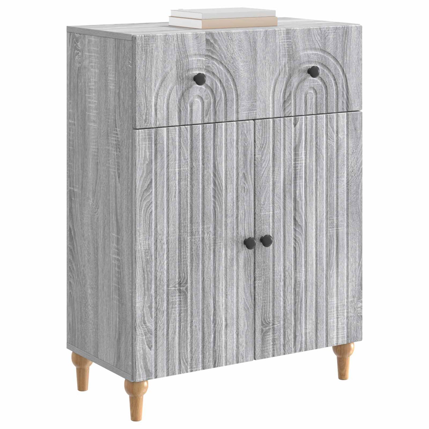 Sideboard Grå sonoma-eg 66 x 34,5 x 90 cm Konstrueret træ