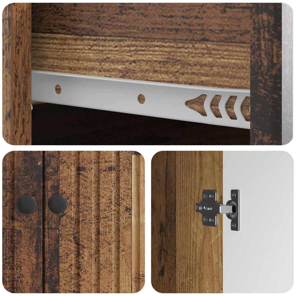 Sideboard Gammelt træ 66 x 34,5 x 90 cm Konstrueret træ