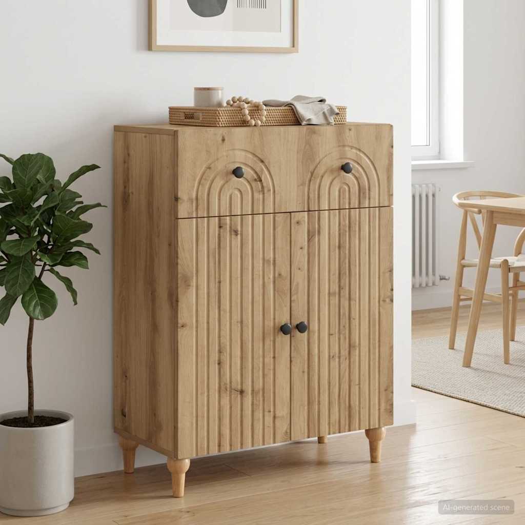 Sideboard Artisan-eg 66 x 34,5 x 90 cm Konstrueret træ